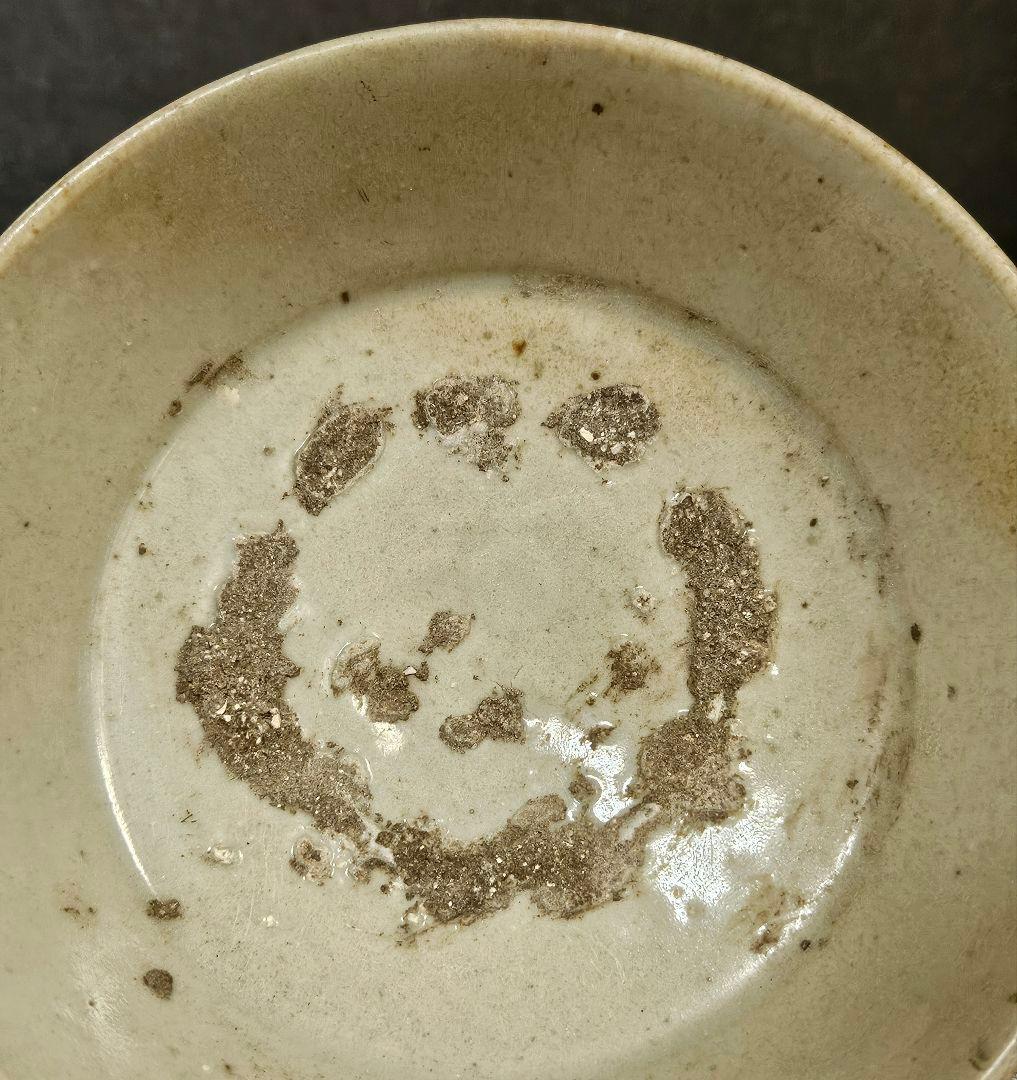李氏朝鮮時代　李朝白磁　李朝堅手　茶碗　茶道具　茶器　深皿　小鉢　目跡　砂高台
