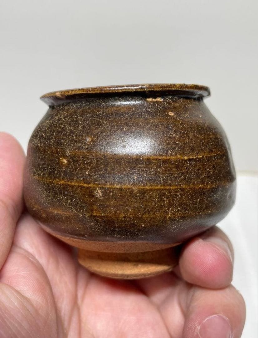 茶入。唐物茶入。宋時代。古美術。骨董品。舊家蔵出し。宋代。希少品。