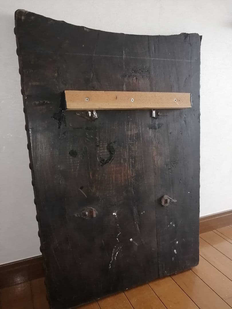 骨董品 中国骨董 武具 古鉄 置き盾 盾 10.6kg