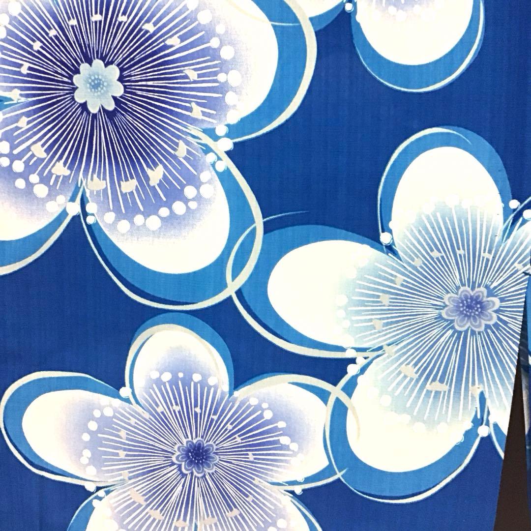 新品タグ付☆和風館☆浴衣☆夏小紋☆セオアルファ☆青色系☆匿名配送