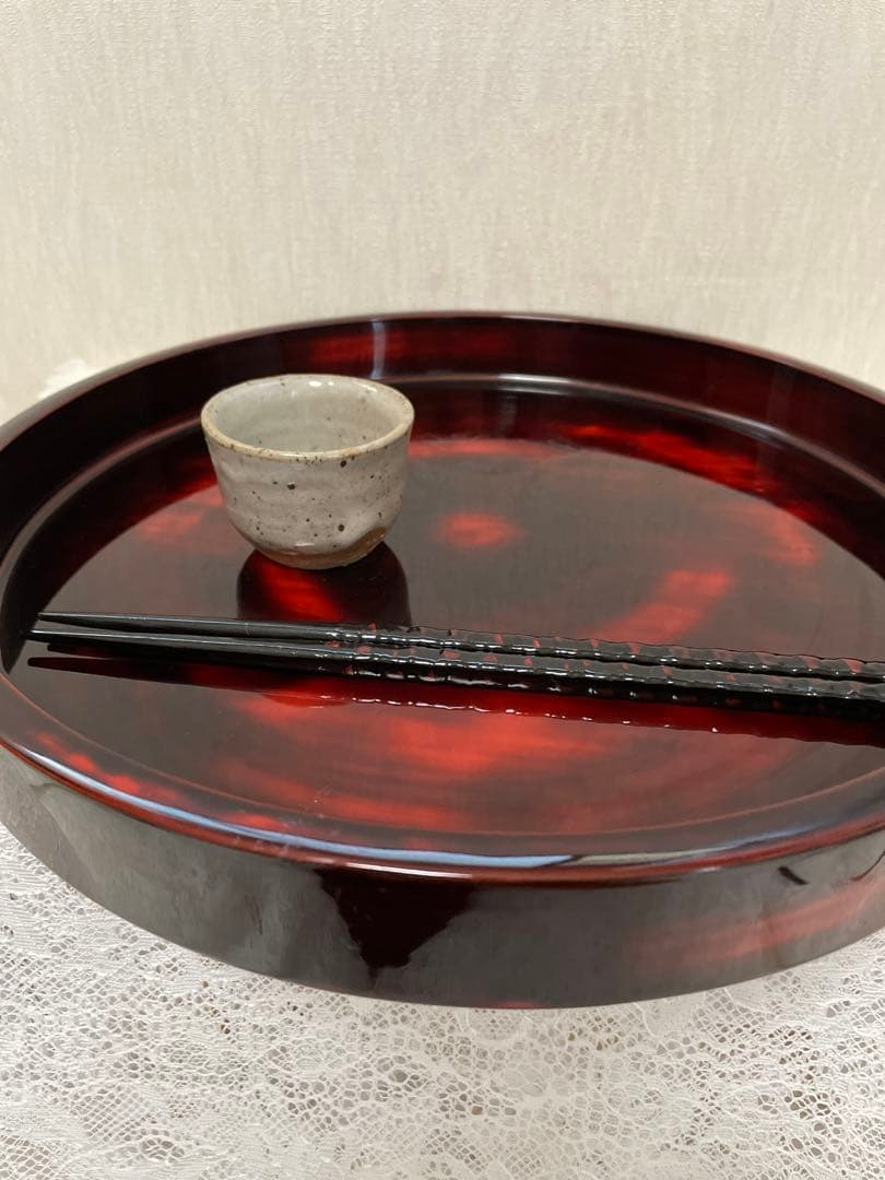 希少品半額セール！無庵本人作品◆班唐津ぐい呑み◆ 12代中里太郎右衛門◆人間国宝