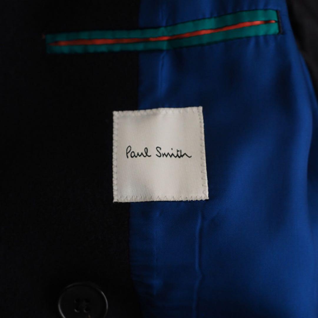 ポールスミス チェスターコート ダブルチェスターコート ネイビー チェック