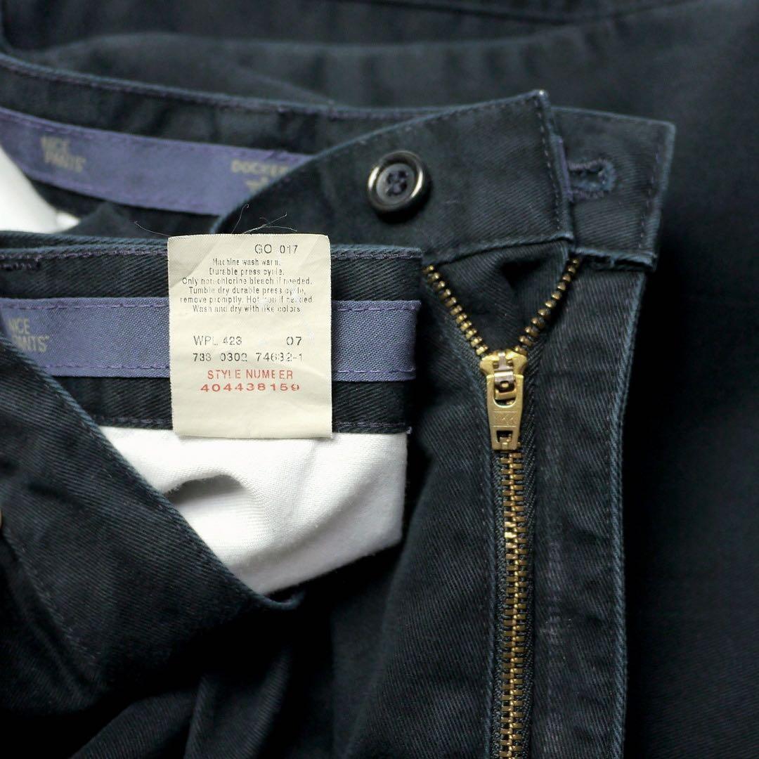 00sビンテージ リーバイス ドッカーズ ツータック チノパン パンツ黒ブラック