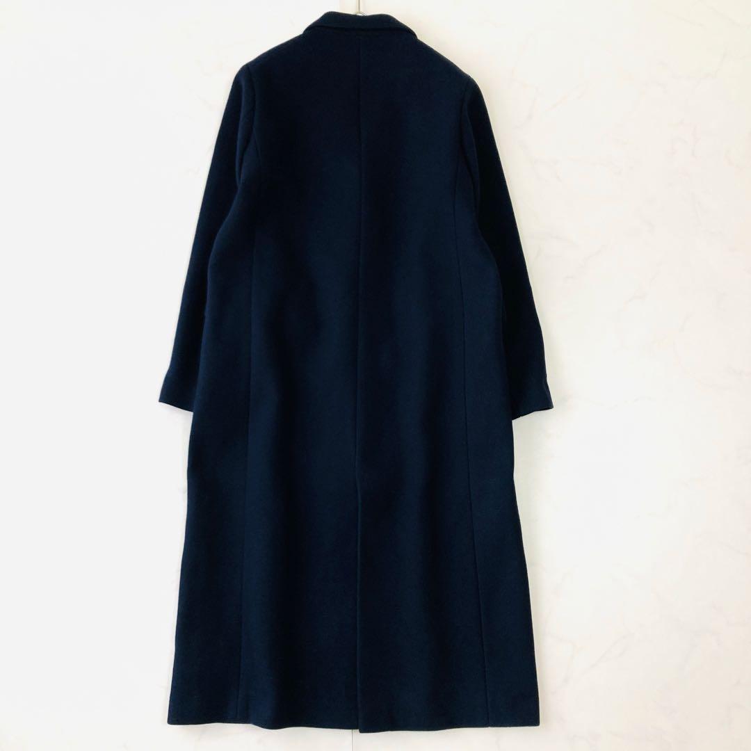 ドゥーズィエムクラス　イレーヴ　ウールチェスターコート　ロング丈　ネイビー