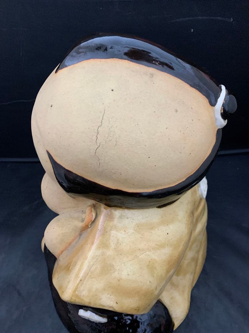 信楽焼　手づくり福助　座布団付き　商売繁盛　福助人形