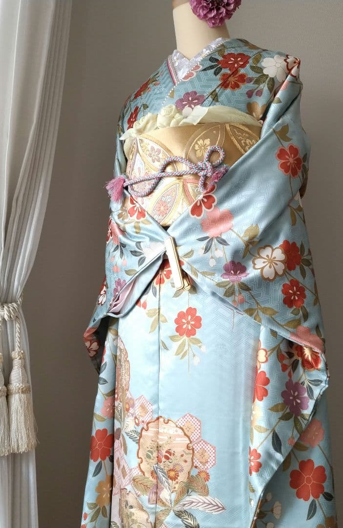 ☆応援価格☆368.小柄なお嬢様へ振袖7点セット　正絹フルセット　成人式　落款