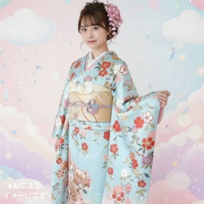 ☆応援価格☆368.小柄なお嬢様へ振袖7点セット　正絹フルセット　成人式　落款