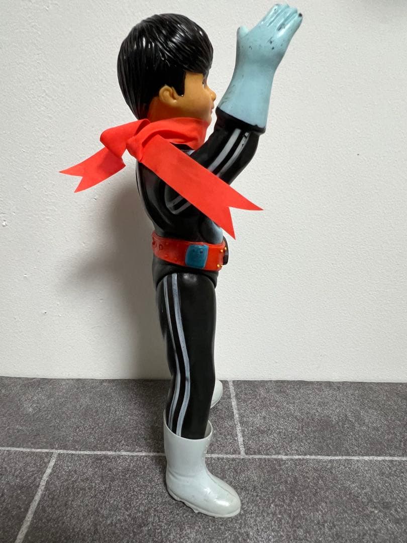 ポピー 仮面ライダー新1号 ソフビ ブリキベルト 2本線 当時物