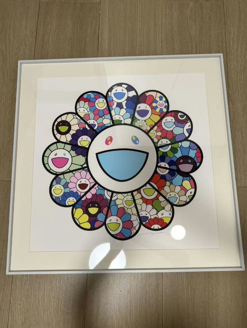 村上隆 版画 パステルカラーのお花達 ED100