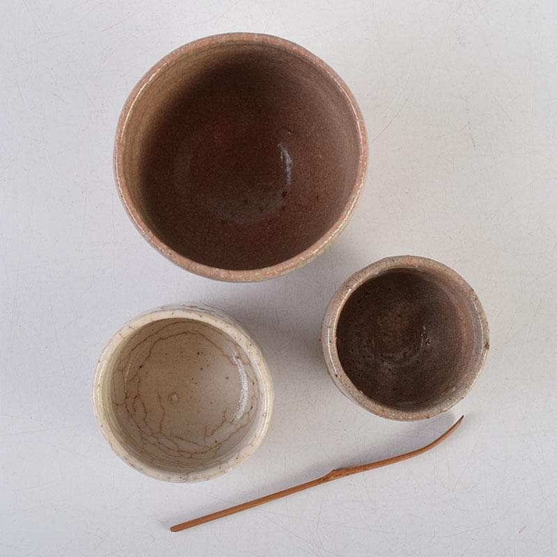 茶道具　古布　小さな茶箱　茶碗　香合など　八点　一式　仕覆付　C　R9394