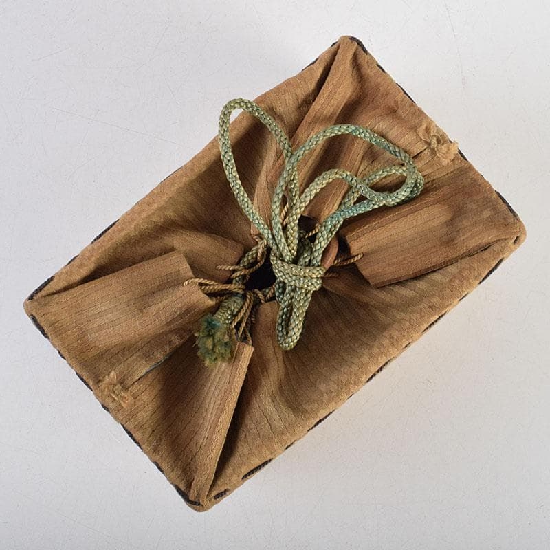 茶道具　古布　小さな茶箱　茶碗　香合など　八点　一式　仕覆付　C　R9394