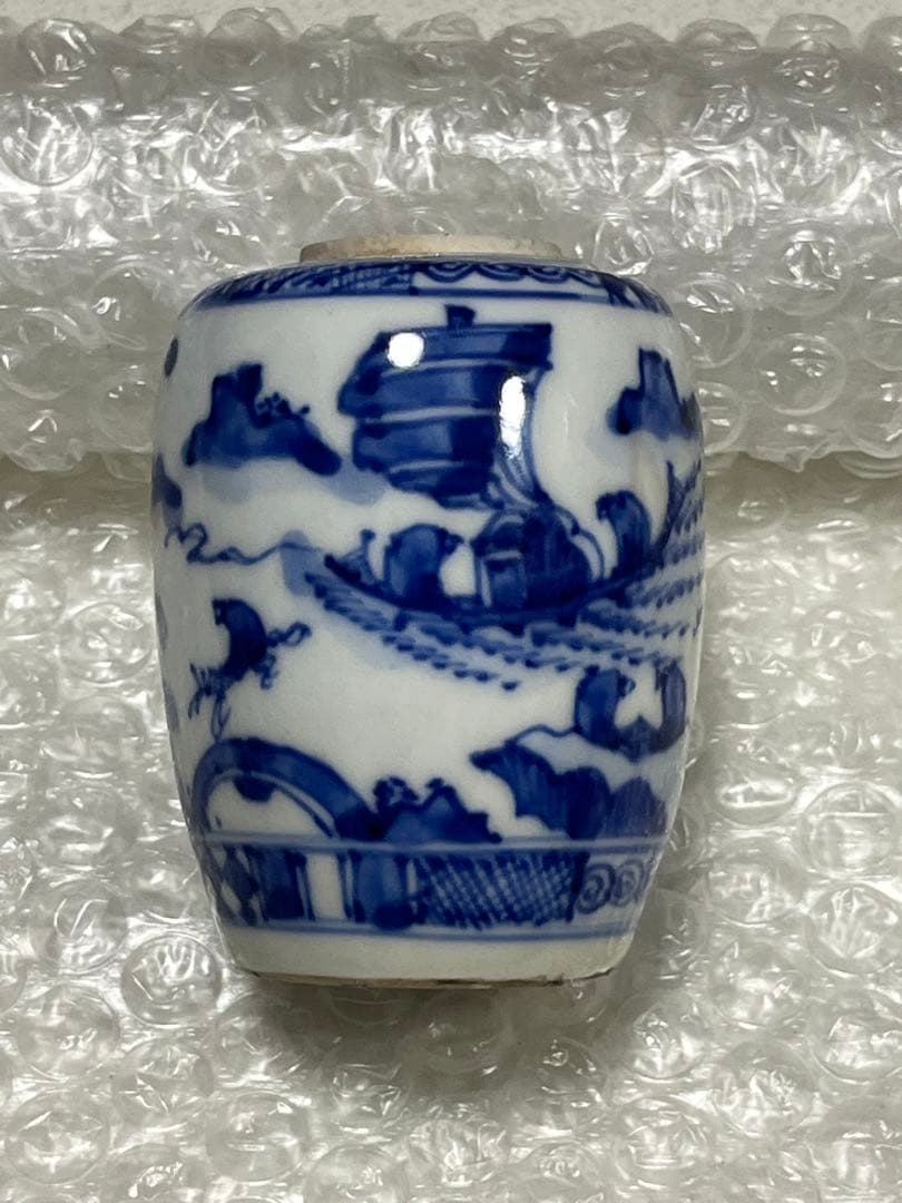 染付　花瓶　茶入　京焼　道ハ