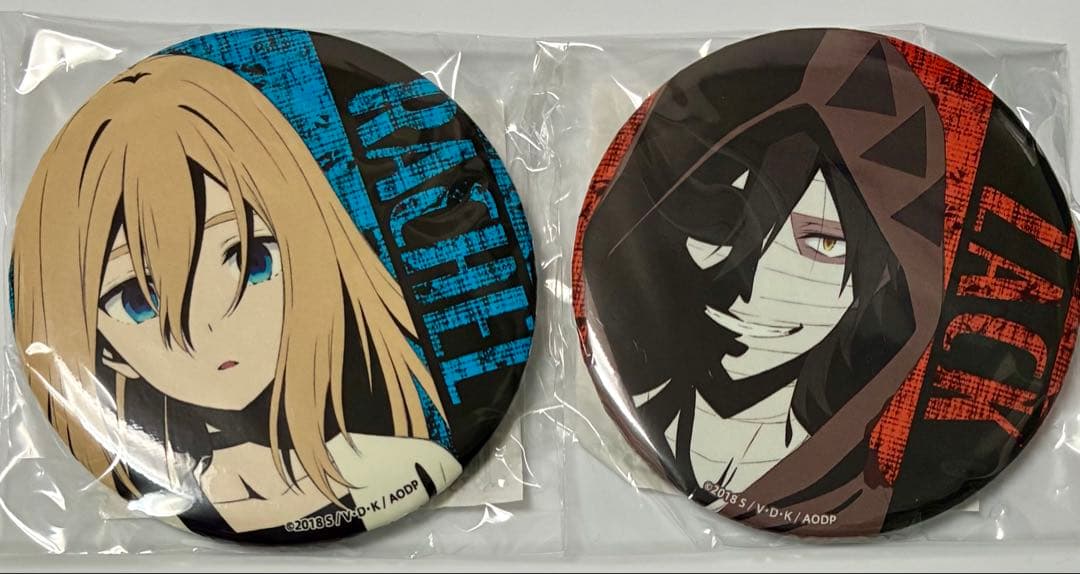 【希少】殺戮の天使　アニメ5周年記念くじ　缶バッジ　レイチェル　ザック