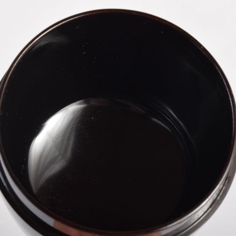 茶道具　黒漆　棗　仕覆付　時代箱　V　8357