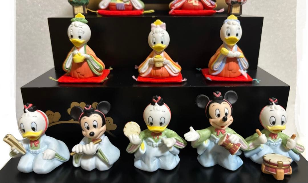 ディズニー　雛人形　五段飾り　陶器製