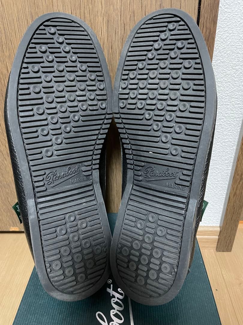 極美品★パラブーツ デッキシューズ★バース マリン★黒UK8
