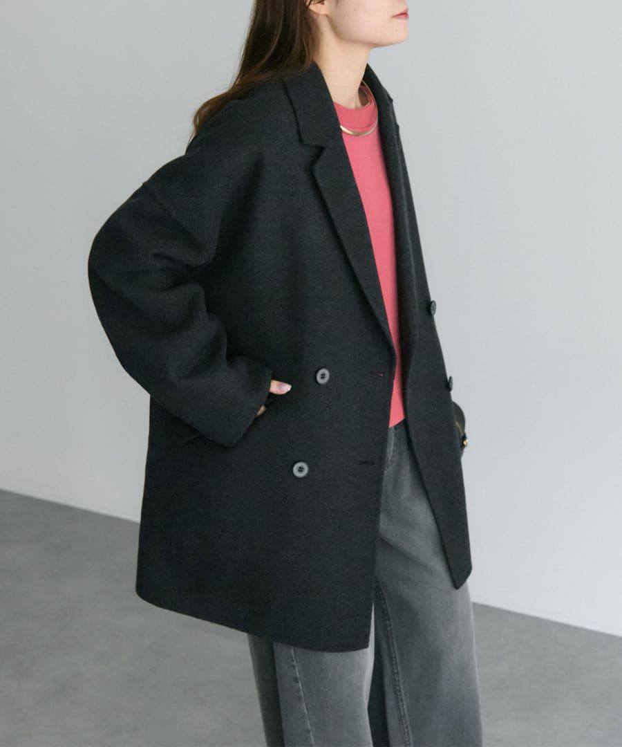 ピュアルセシン　ハンドメイド風ウール　チェスターコート　グレー　11/29削除