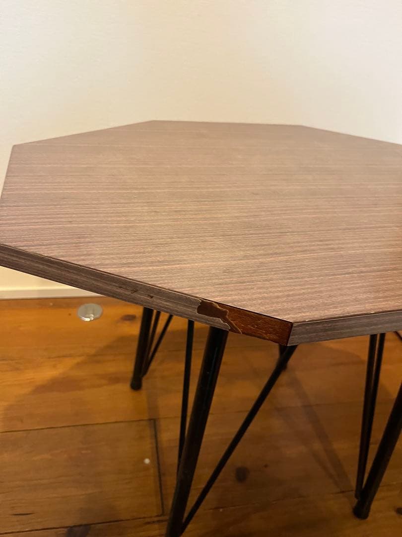 ヴィンテージ鉄脚カフェテーブル