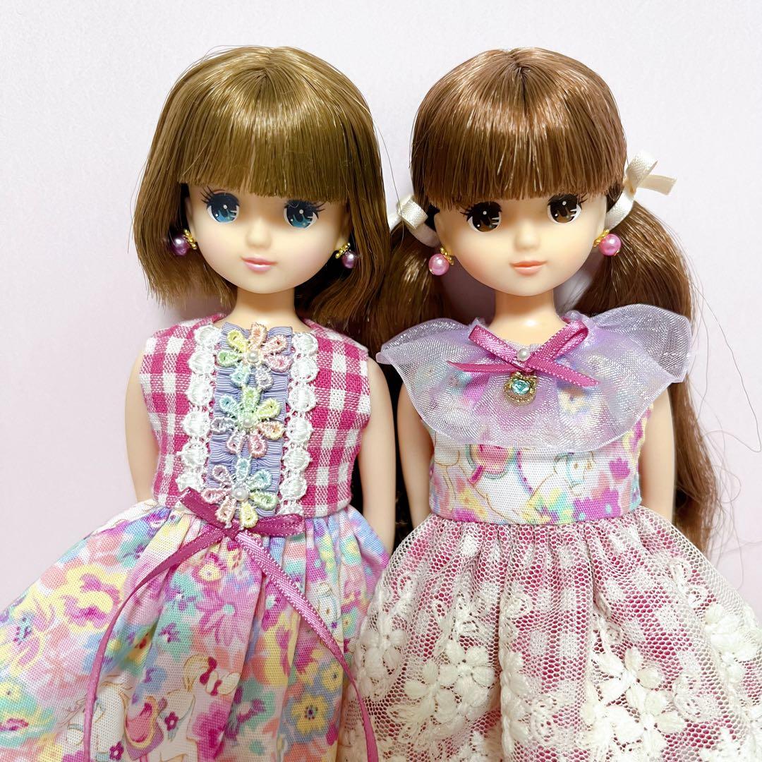 専用です。ドール服ハンドメイドワンピース&ピアスNo.2204・2205