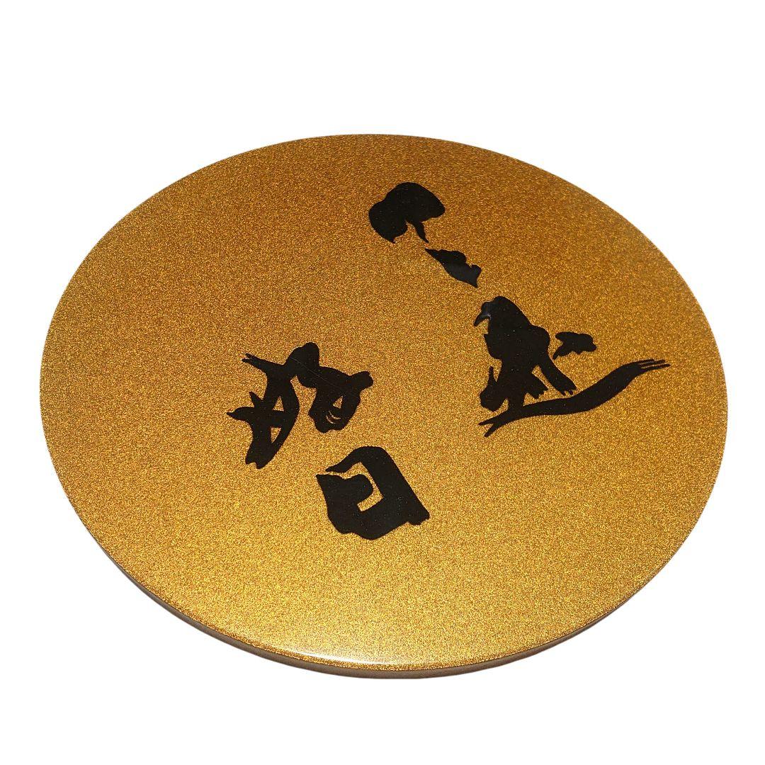 宝石象嵌工芸品 清光光雲 光泉 貴石画 丸額 置物