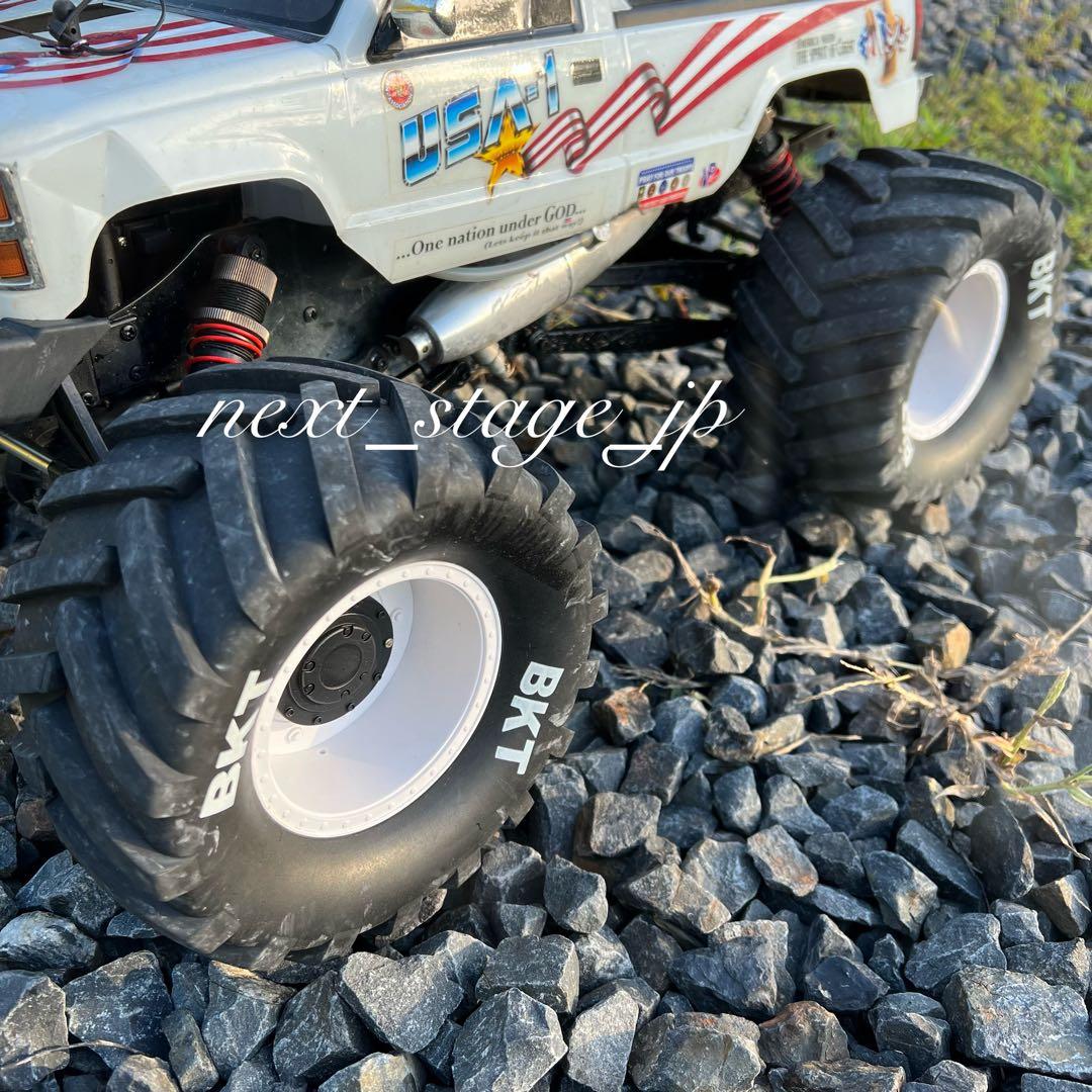 【4本】1/8 USA-1等 モンスタートラック 高品質タイヤ ホイールセット