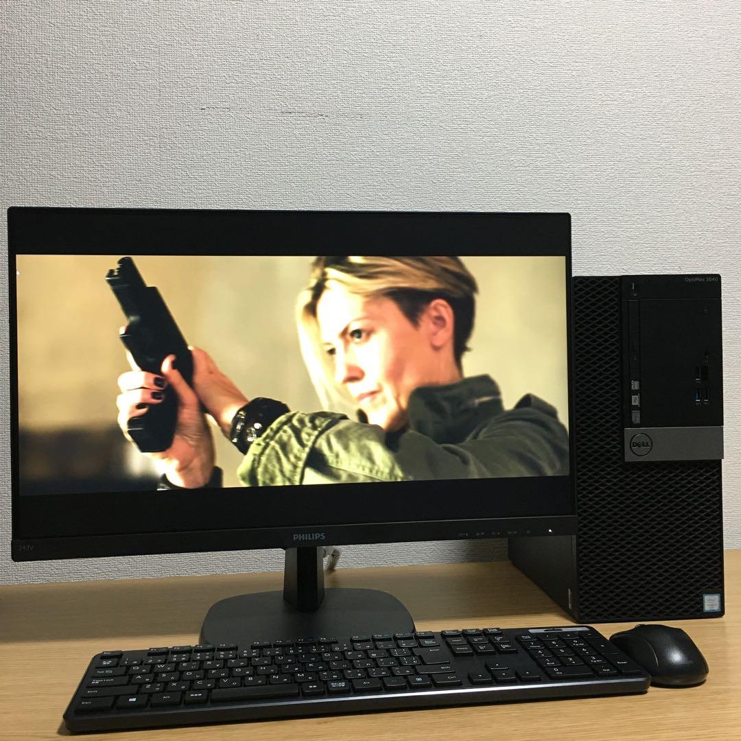 DELL Win11 強力i5 8Gメモリ 快適SSD+HDD 23.8'モニタ