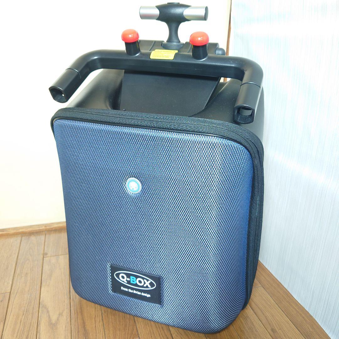 子供が乗れるスーツケース キャリーカート ブルー QBOX-20