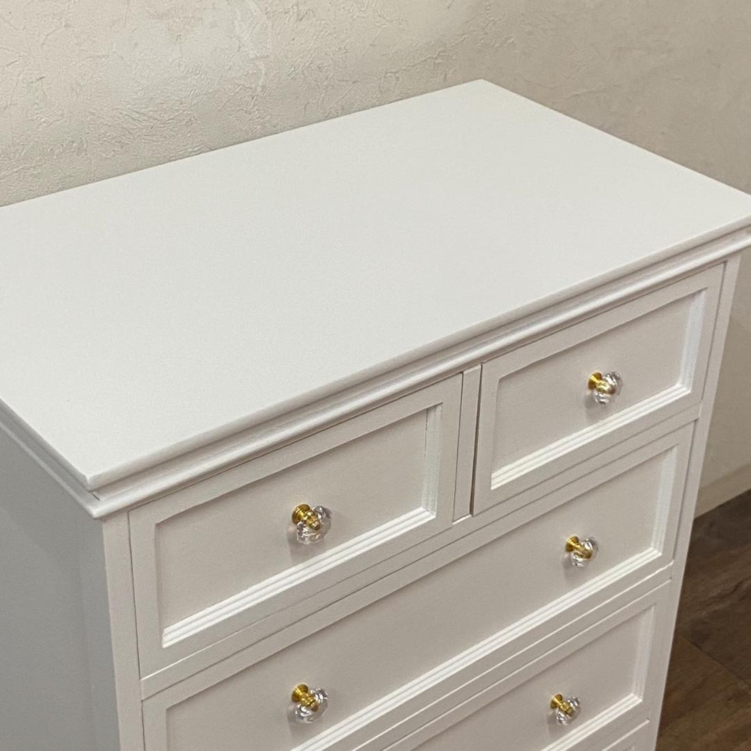 引越しSALE sora様　 専用　シャビー仕上げ　チェスト ４段５杯