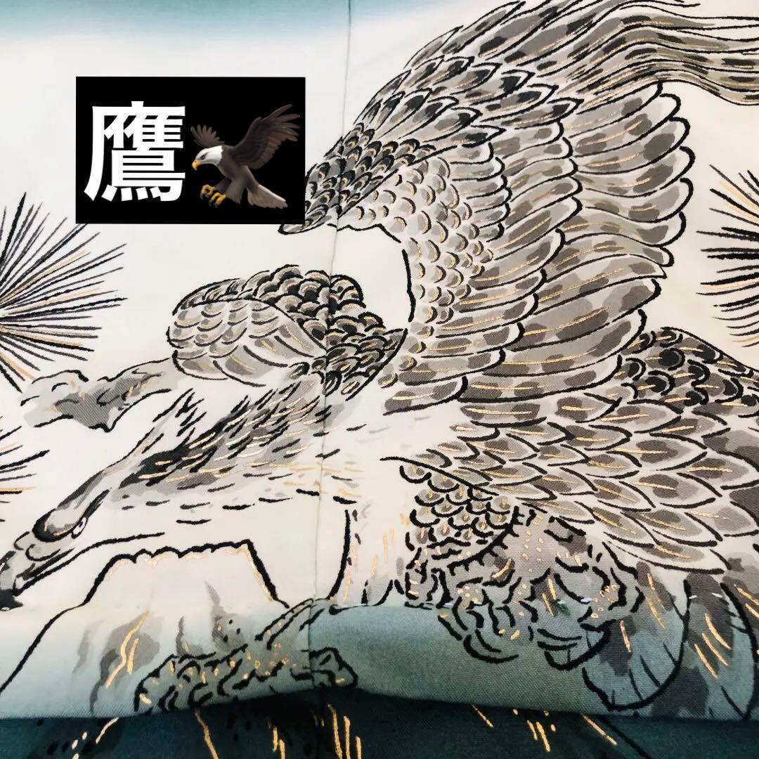 七五三 五歳‼️豪華グリーン系に鷹金彩煌びやか❤️完全フルセット‼️家から揃え無る無し