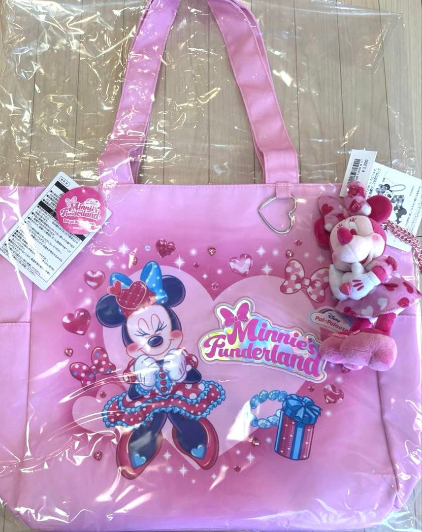 ❤︎ミニーパルパルーザ2026トートバッグ&ミニーぬいぐるみチャーム❤︎