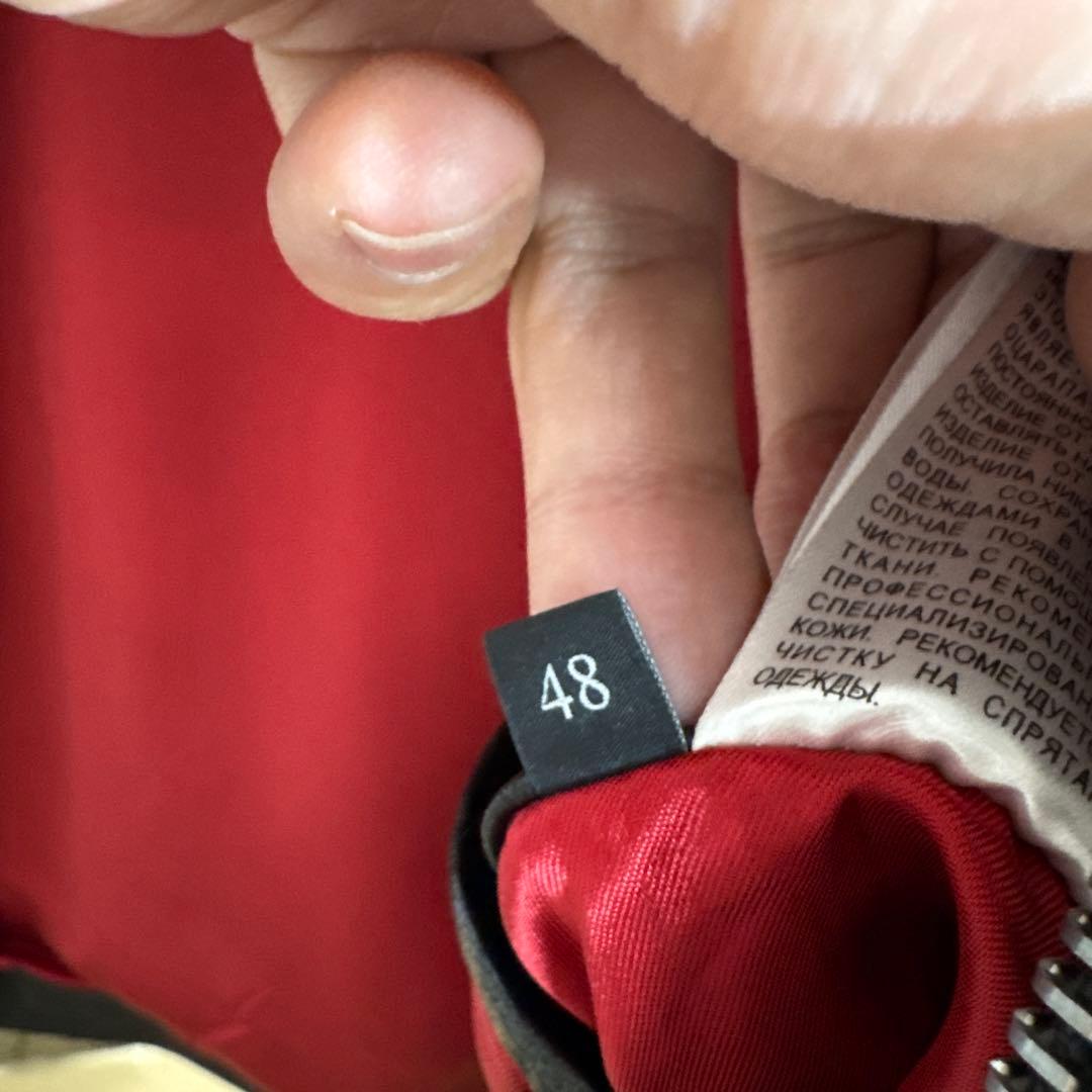 GUCCI Leather Single Jacket black サイズ48