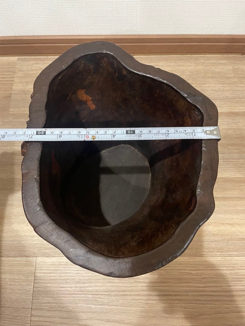 火鉢　筆筒　掛軸入れ　大振り　骨董　古美術　アンティーク　中国　古玩　木製