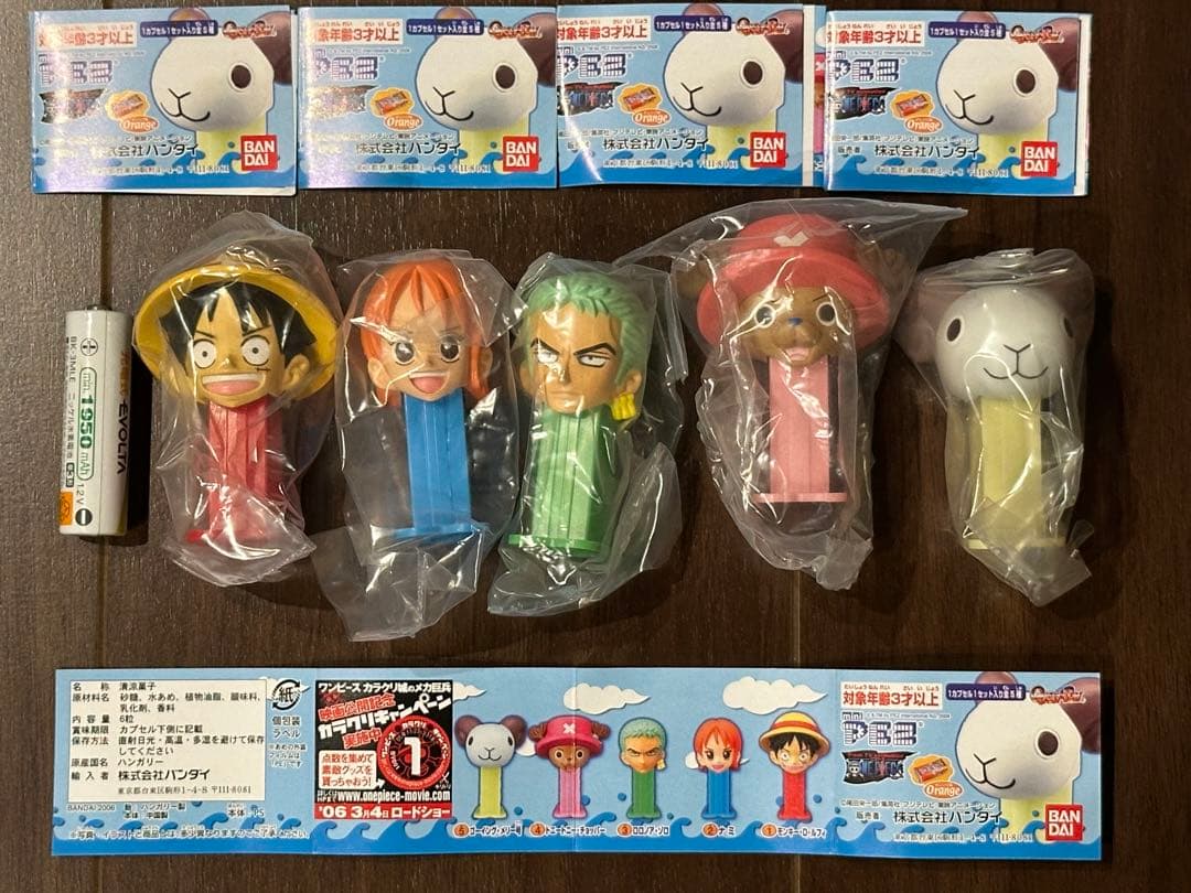 【未使用】OLD miniPEZワンピース 5体セット ガチャ コンプリート