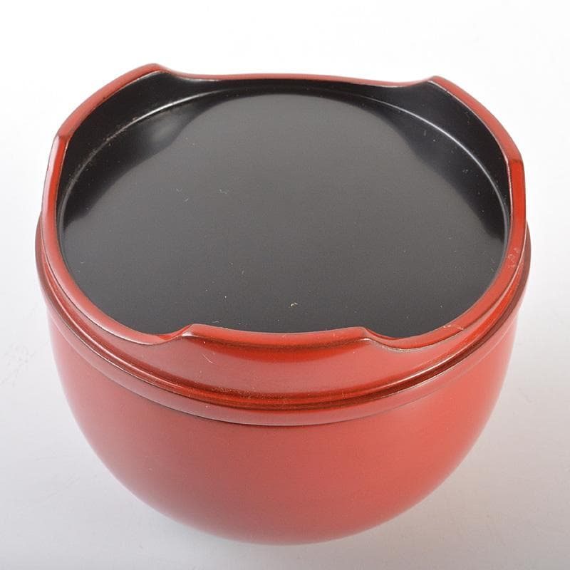 茶道具　朱塗　花蒔絵　香合　書付箱　M　R6923