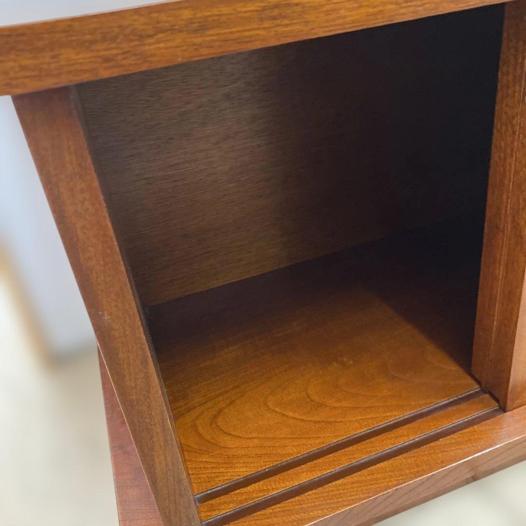 木製（欅？）シンプル置き床　引き出し付き