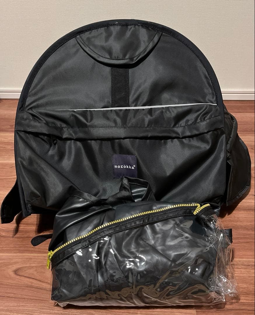 norokka ノロッカ黒　後ろ乗せ　レインカバー　サンシェード