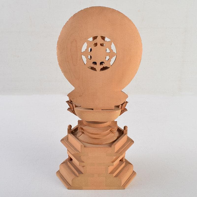 仏教美術　白檀彫刻　色彩木彫　大日如来坐像(金剛界)　仏像　置物　F　R9395