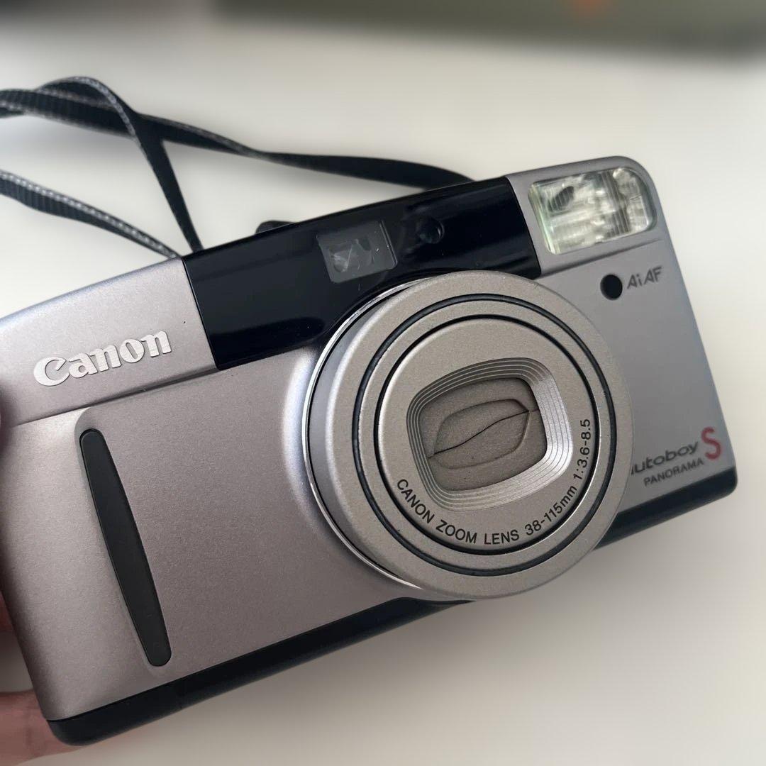 美品　Canon Autoboy S フィルムカメラ　リモコン　カバー付