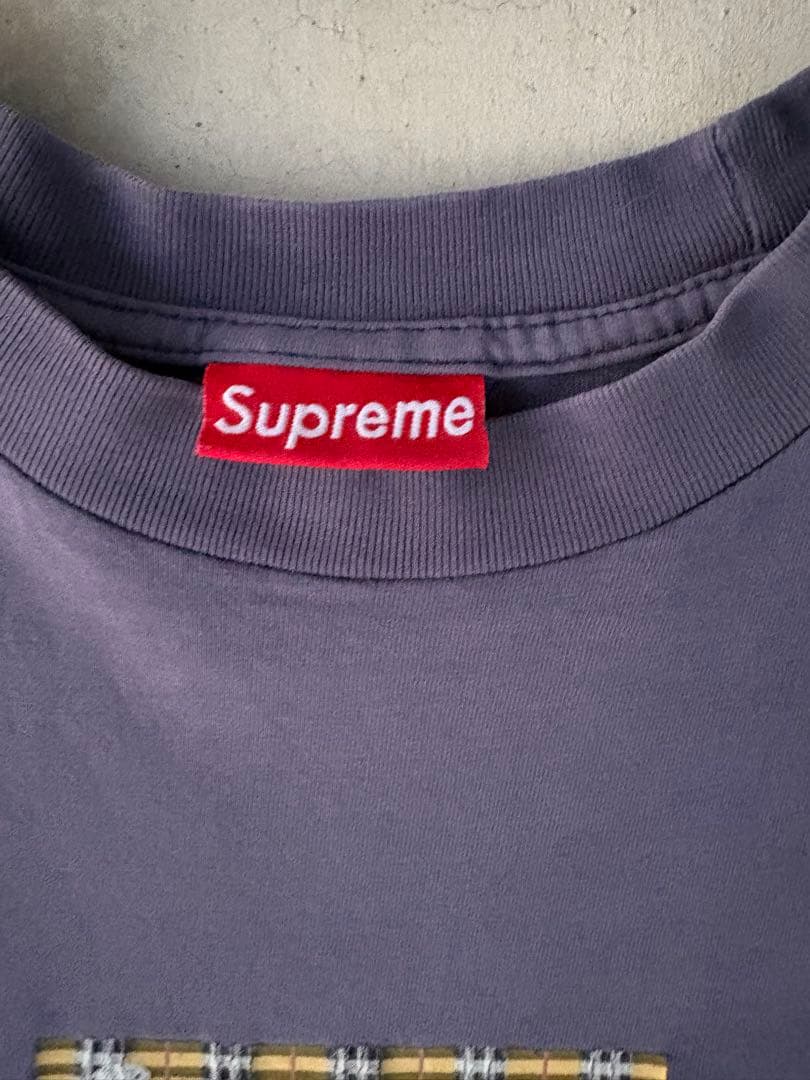 90s 初期 supreme burberry box logo tee M