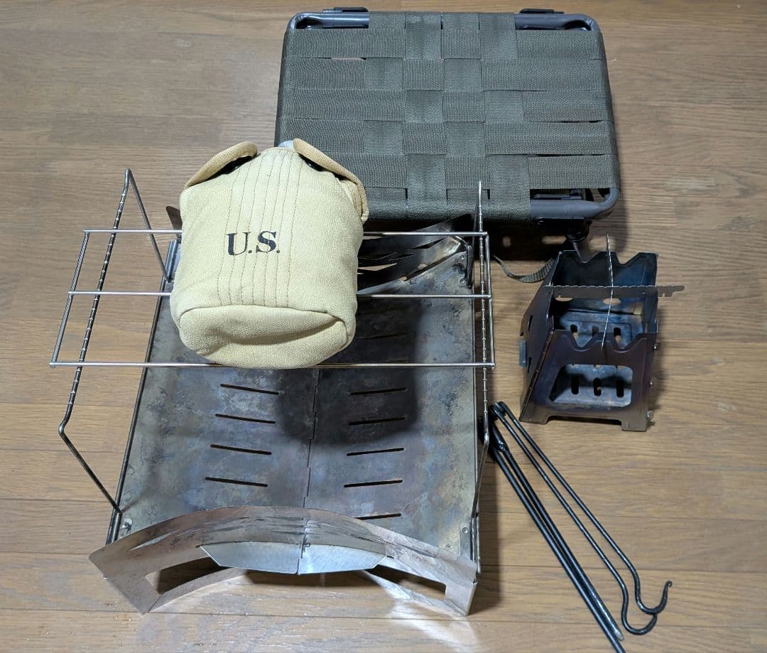 無骨キャンプセット 焚き火台 ハンターチェア アイアンハンガー キャンティーン