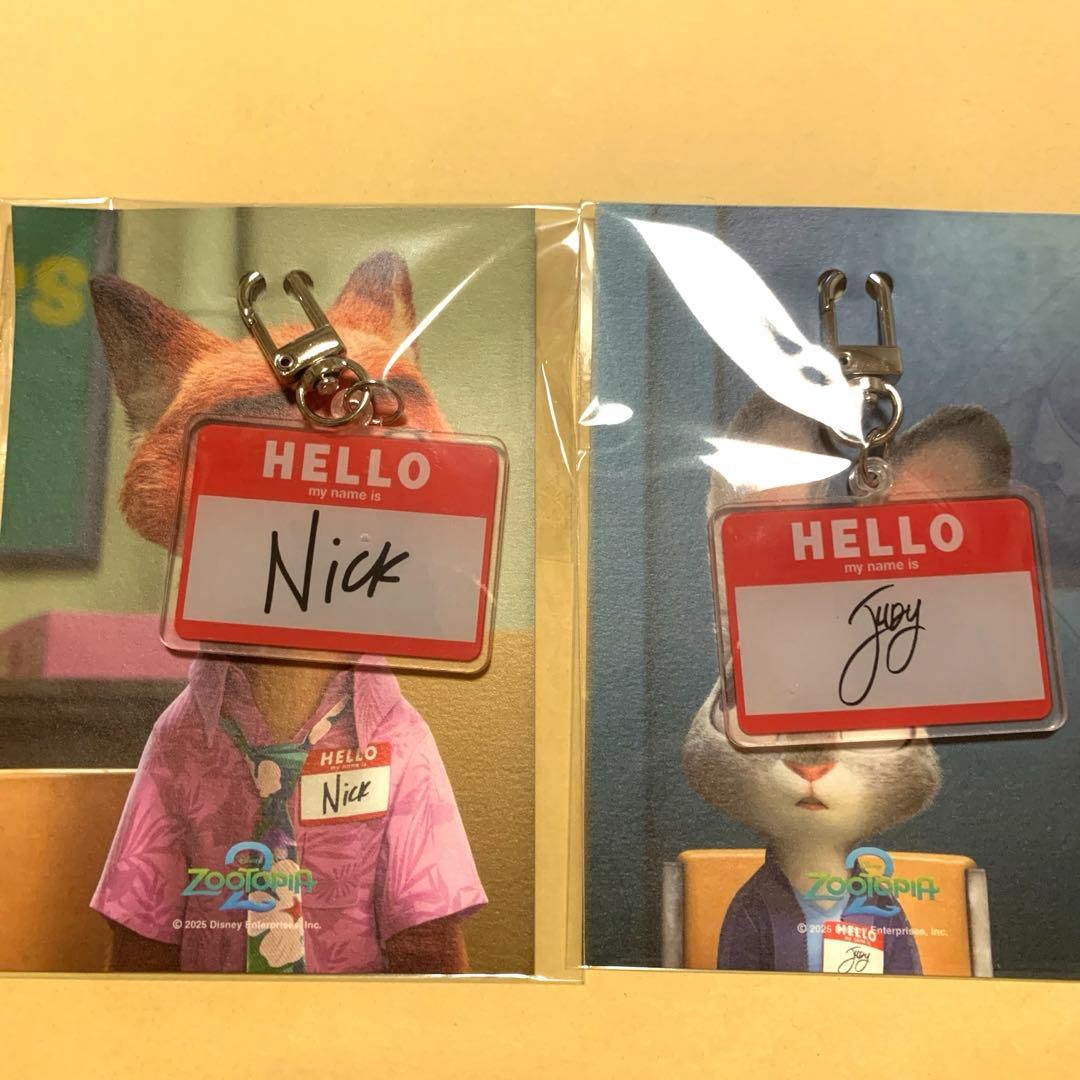 ズートピア 2 韓国限定 映画特典ニック ジュディ　キーホルダー 2個セット新品