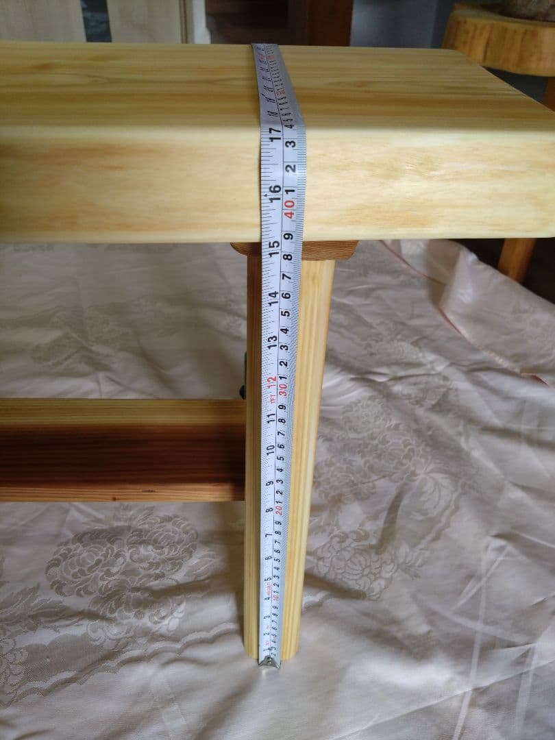 檜のベンチ（81）　タカになります❕耳付き、節無し