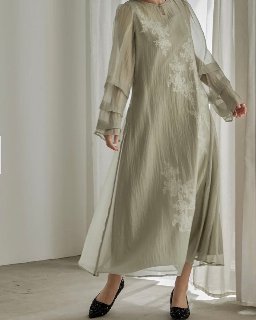 【niana】シアーAラインワンピース　マタニティドレス