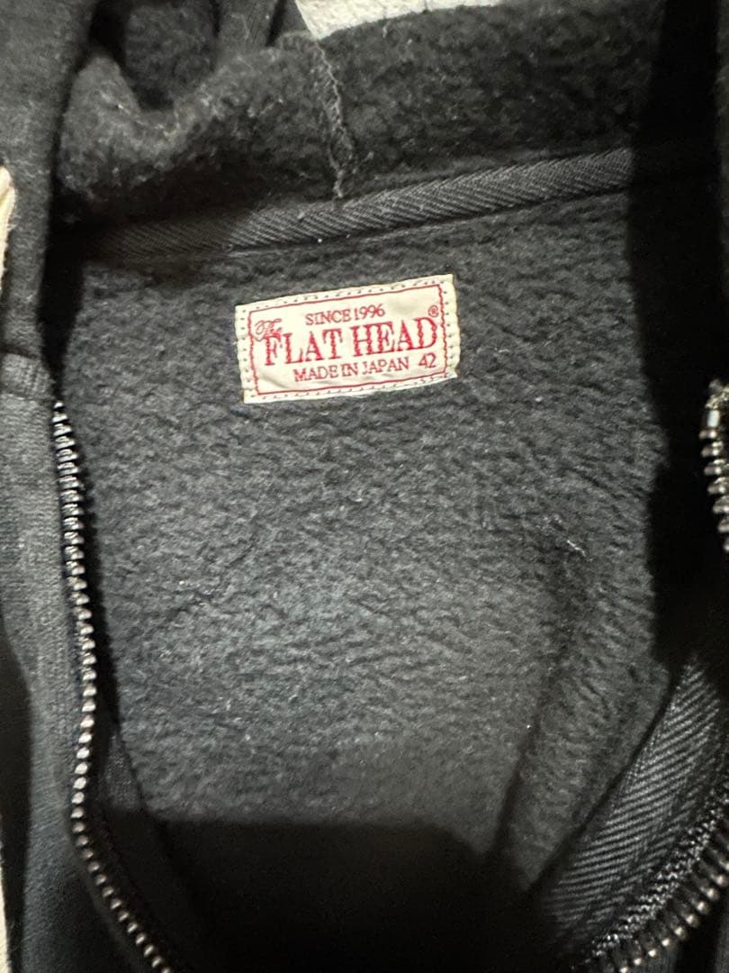 THE FLAT HEAD ブラック パーカー サイズ42