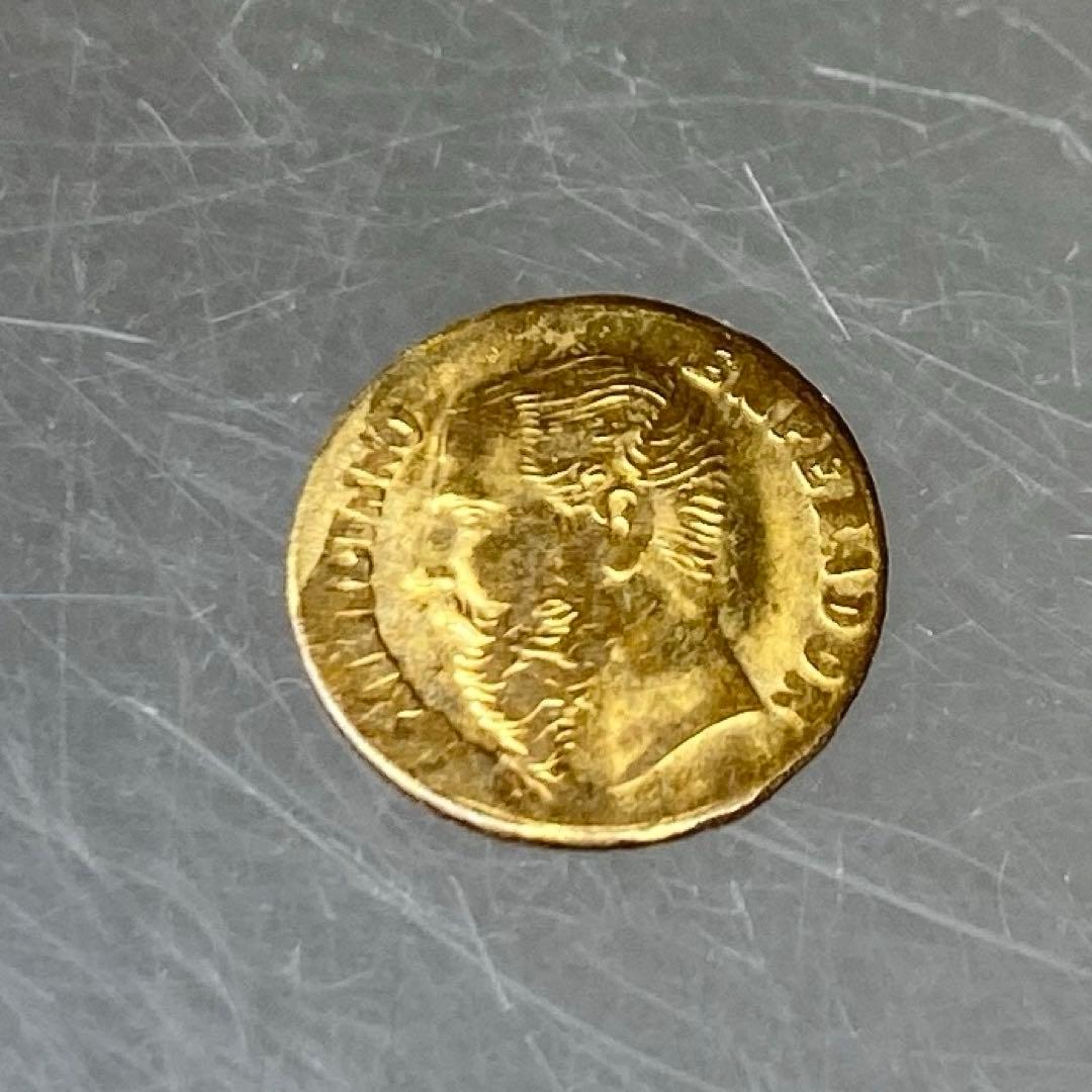 メキシコ　マクシミリアン　1ペソ金貨　0.27g 東さ8-0107☆1F