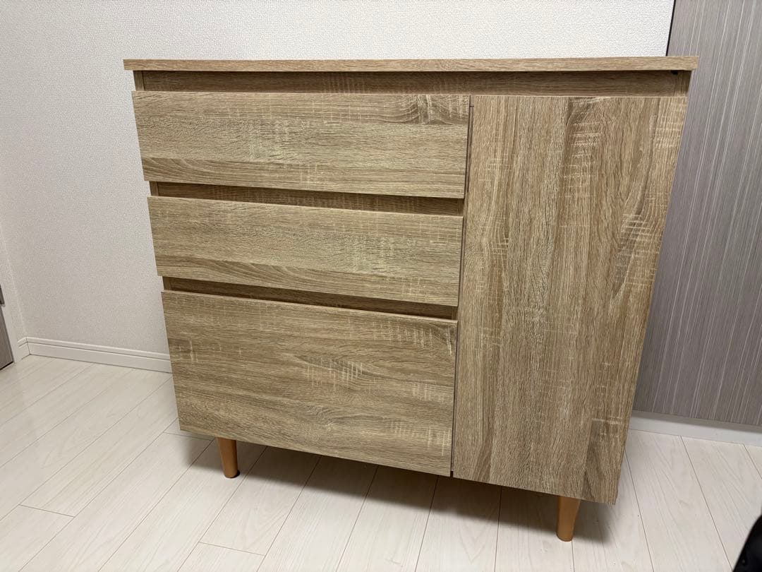 【あきら】LOWYA キャビネット サイドボード キッチンカウンター