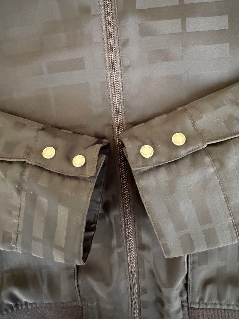 バーバリーブラックレーベル　シャドーチェック柄ナイロンブルゾン アウター M