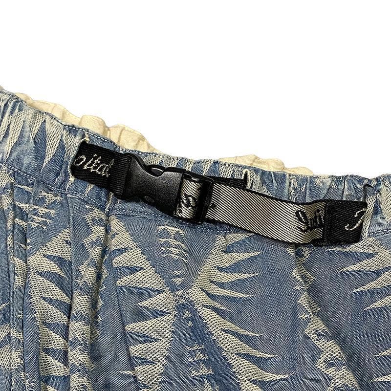 CAPITAL キャピタル サルエル パンツ L 総柄 ブルー