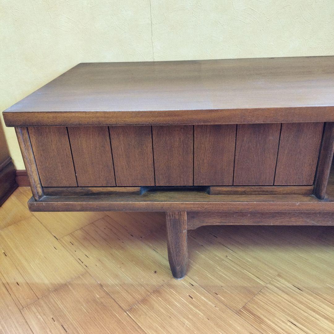 チーク　一点物　木製テレビボード 引き出し付き