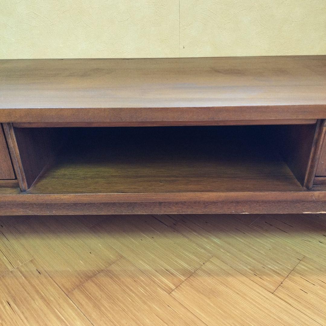 チーク　一点物　木製テレビボード 引き出し付き